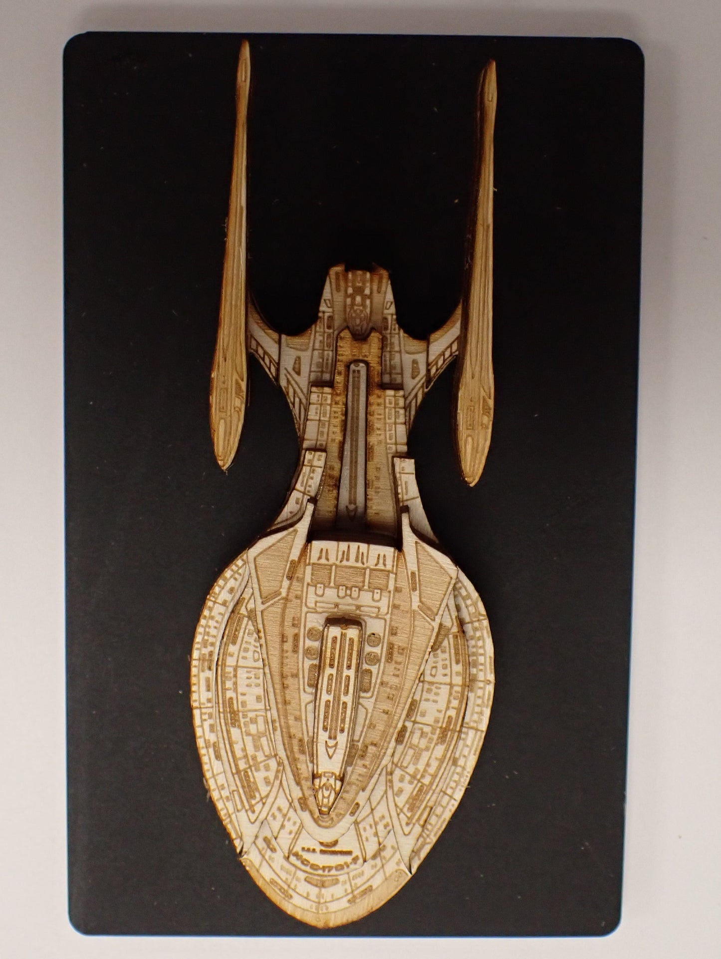 USS Enterprise NCC-1701-F - Wood Mini Plaque