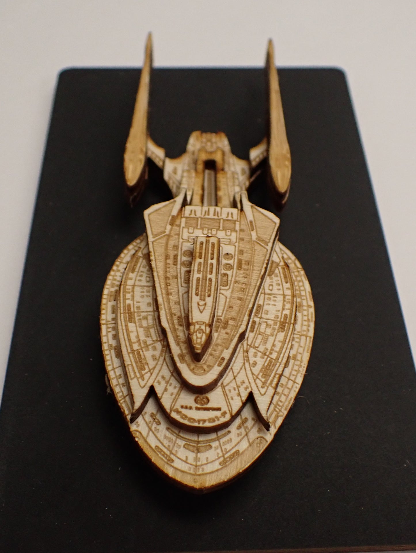 USS Enterprise NCC-1701-F - Wood Mini Plaque