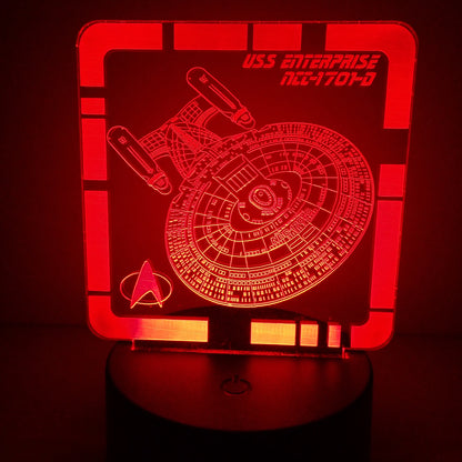 USS Enterprise NCC-1701-D - Plaque LED