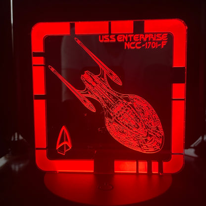 USS Enterprise NCC-1701-F - Plaque LED